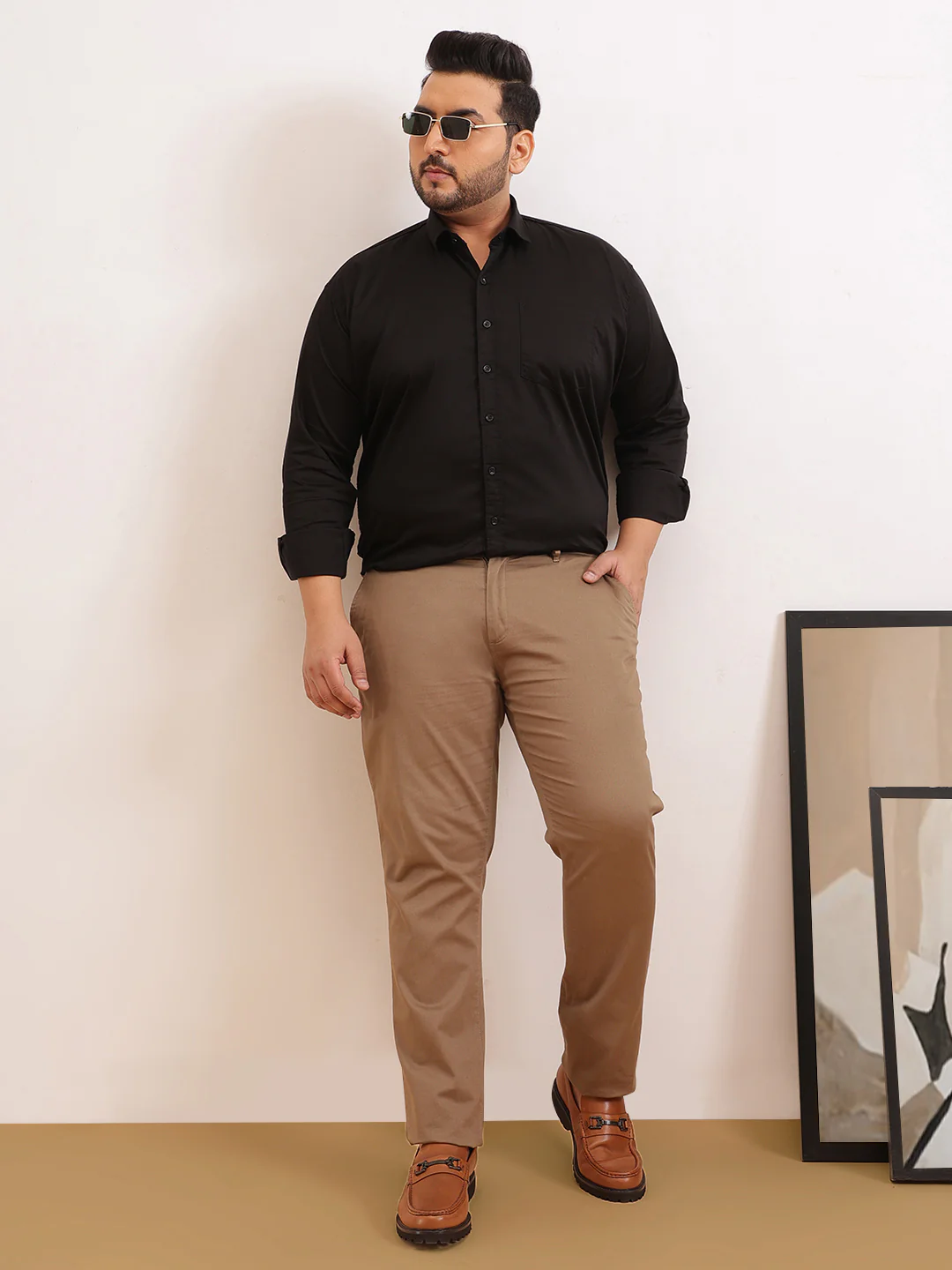 Satin Stretchable Premium Plus Size Shirt - Image 12