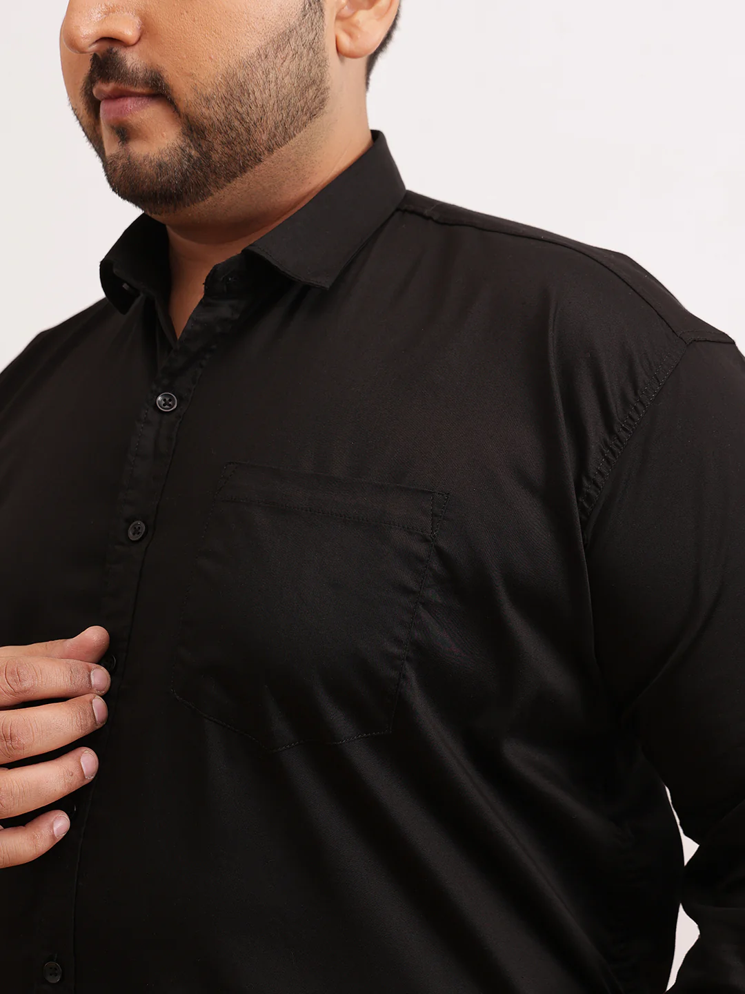 Satin Stretchable Premium Plus Size Shirt - Image 13
