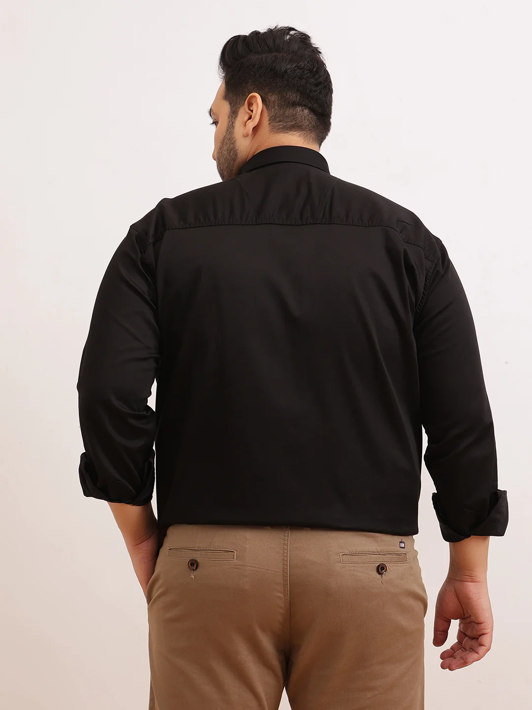Satin Stretchable Premium Plus Size Shirt - Image 15