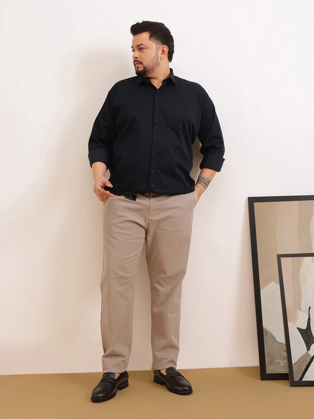 Satin Stretchable Premium Plus Size Shirt - Image 17