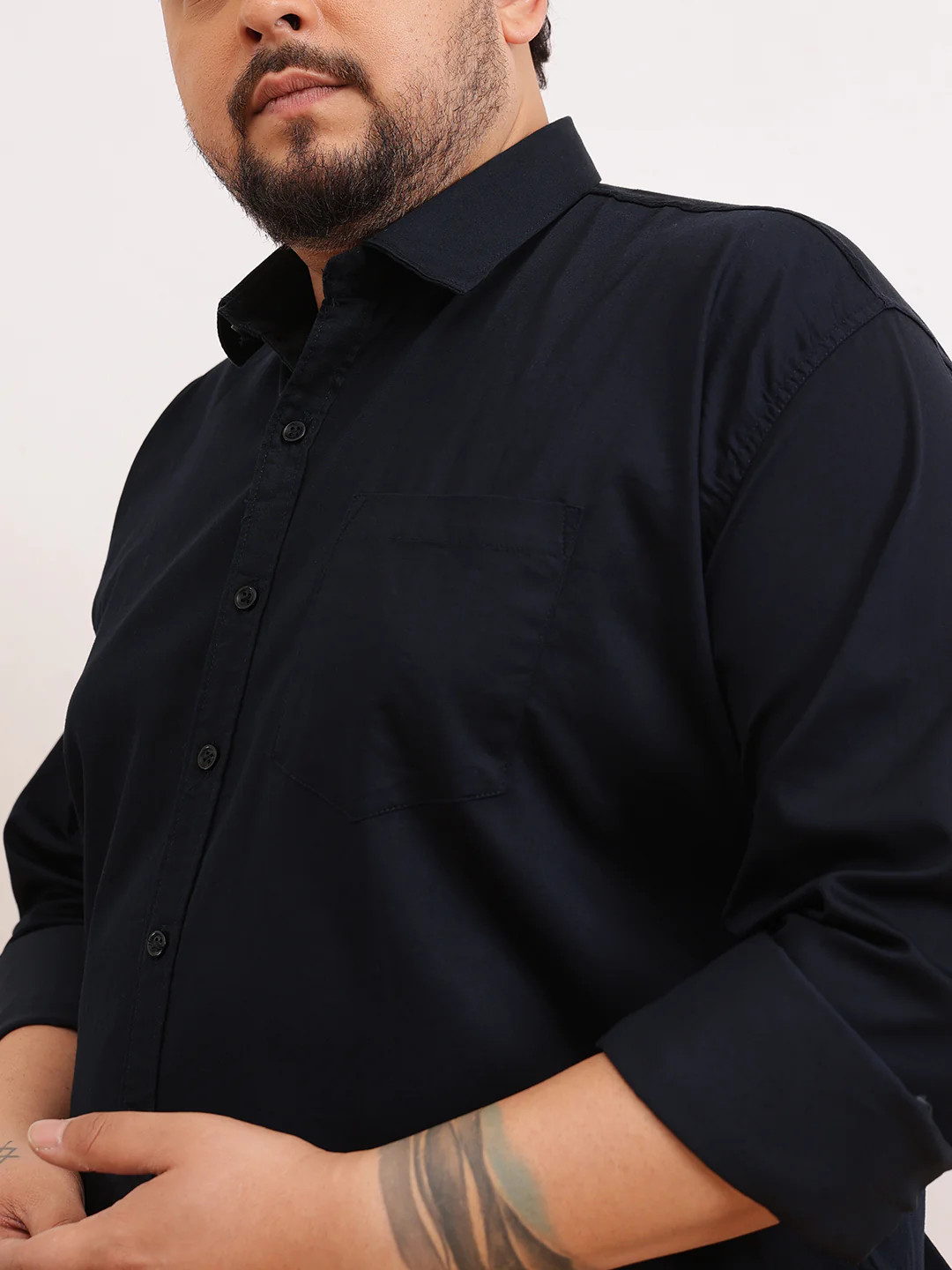 Satin Stretchable Premium Plus Size Shirt - Image 19