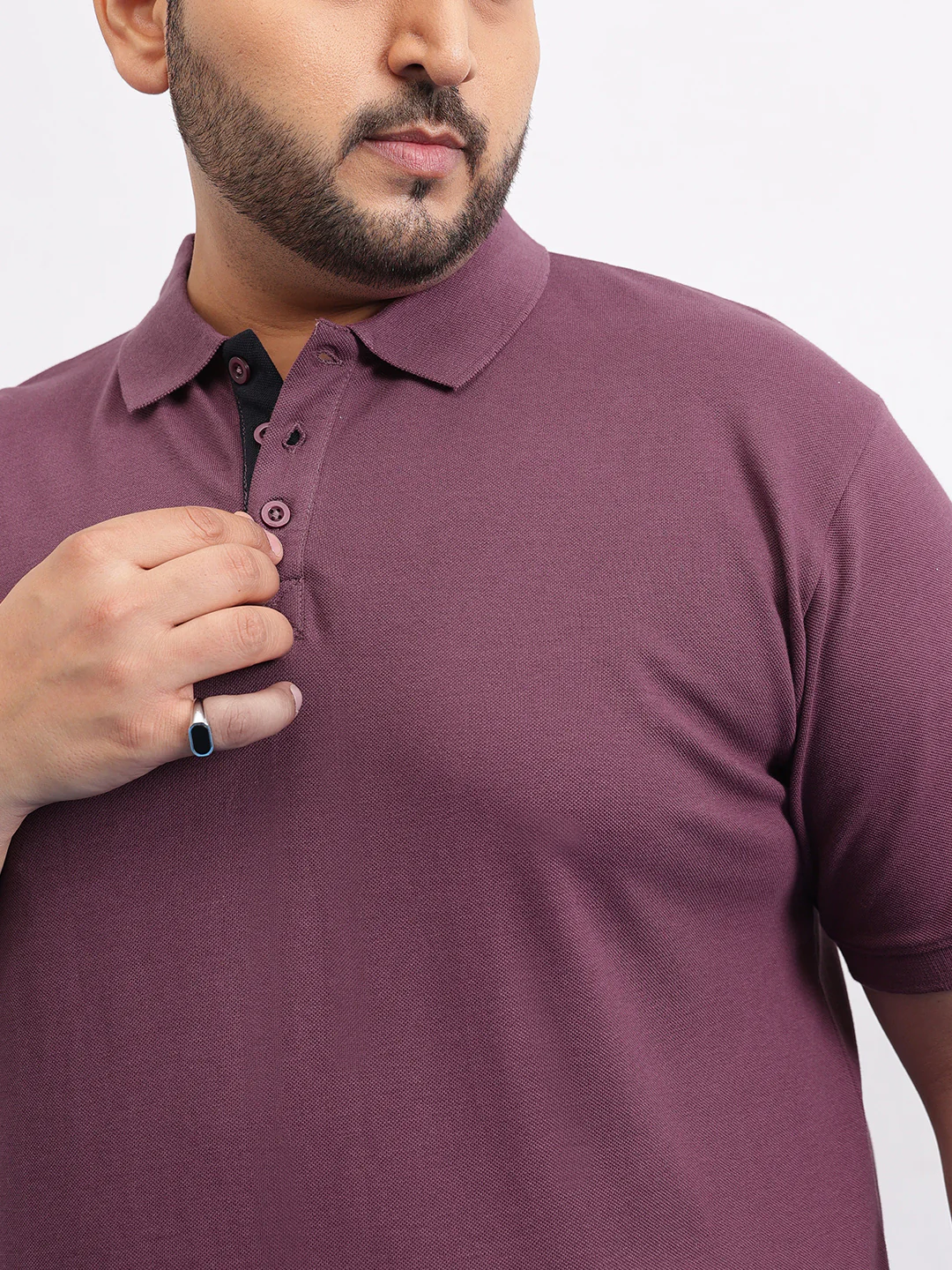 Solid Fine Cotton Plus size polo - Image 11
