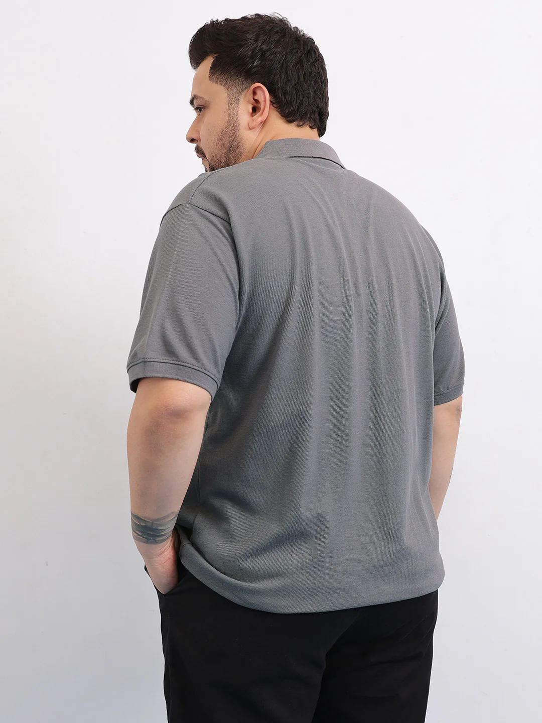 Solid Fine Cotton Plus size polo - Image 6