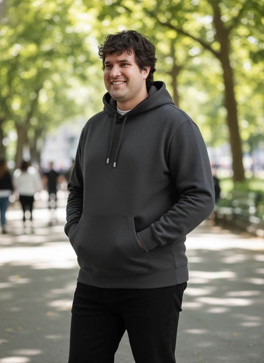 Solid Plus Size Hoodie - Image 22