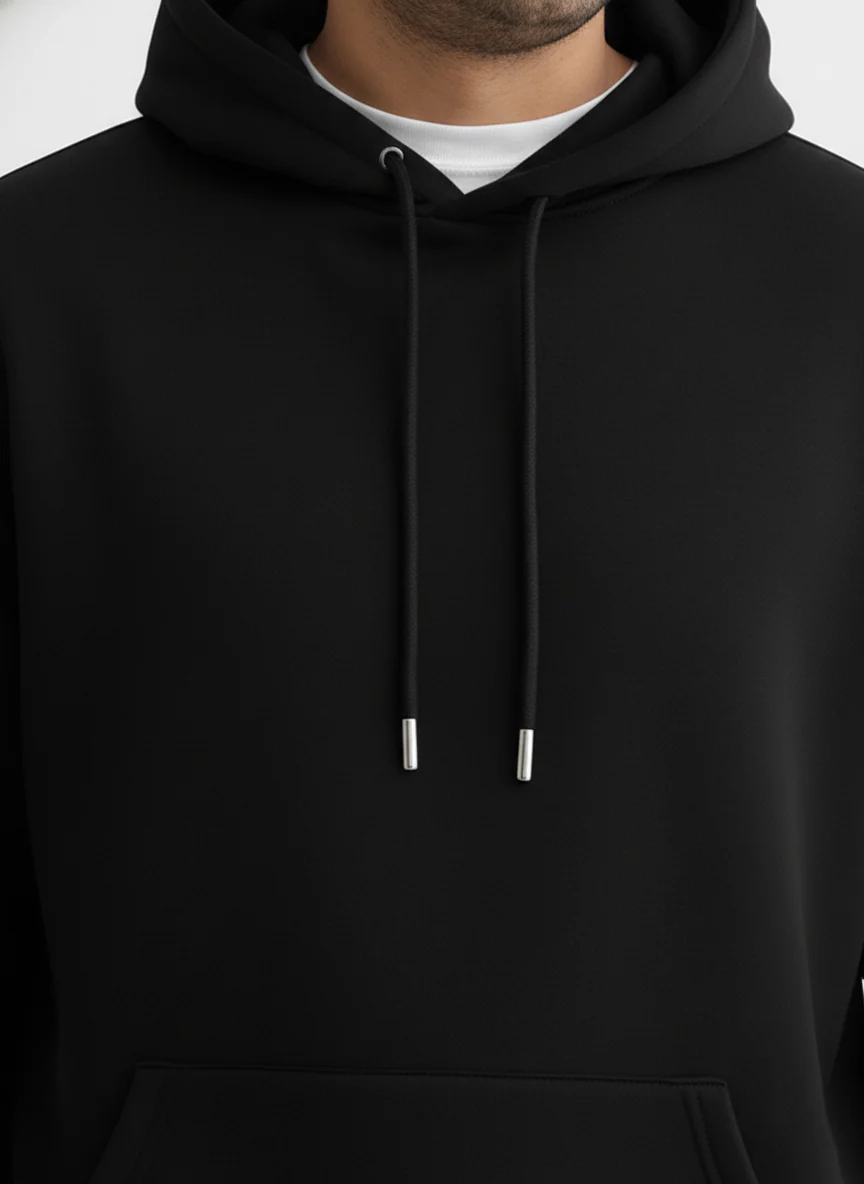 Solid Plus Size Hoodie - Image 3