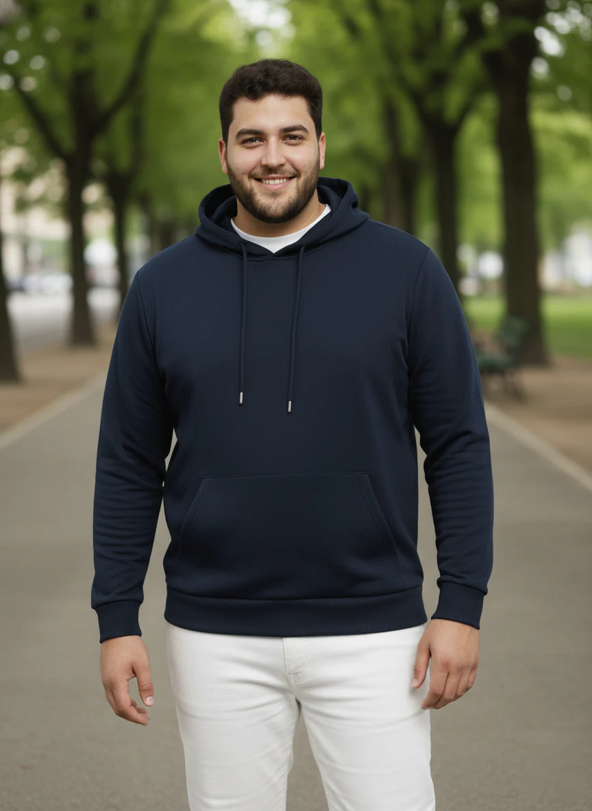 Solid Plus Size Hoodie - Image 8