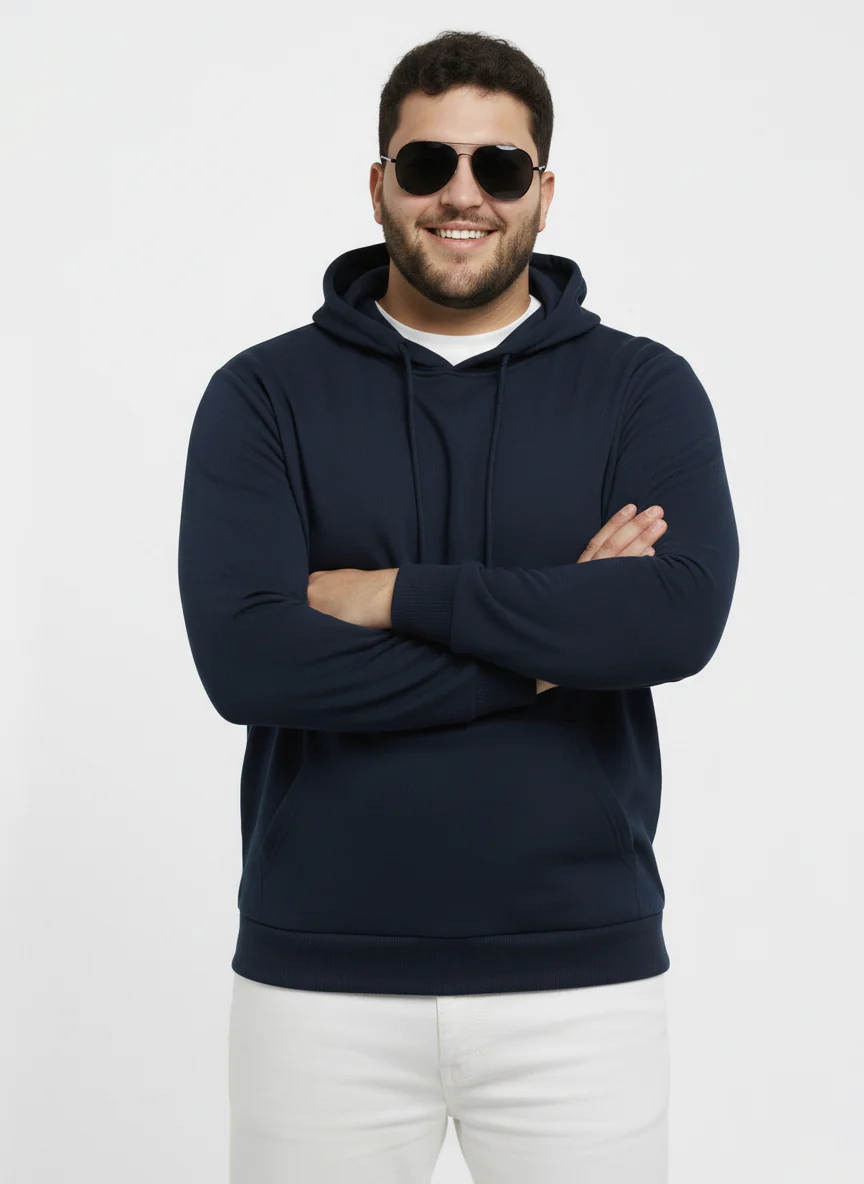 Solid Plus Size Hoodie - Image 9