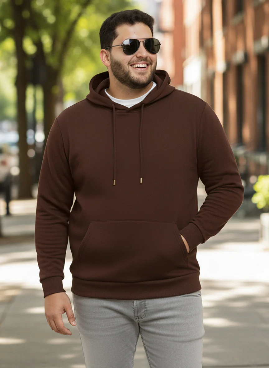 Solid Plus Size Hoodie - Image 33
