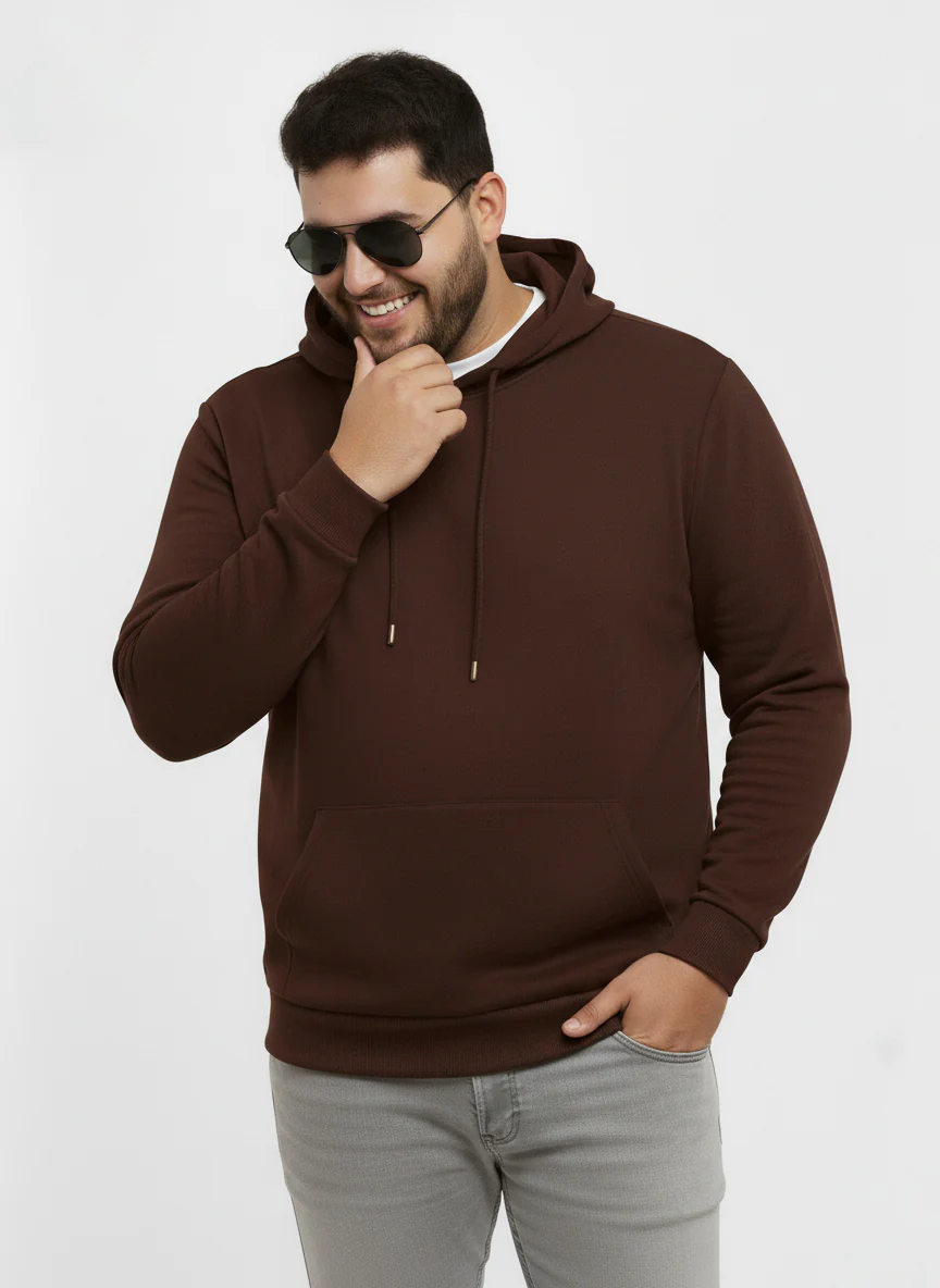 Solid Plus Size Hoodie - Image 36