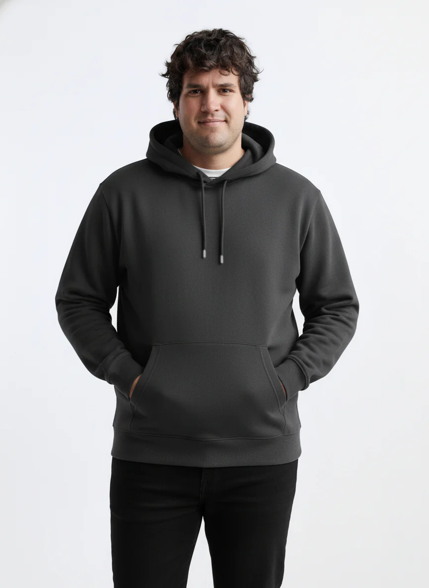 Solid Plus Size Hoodie - Image 25