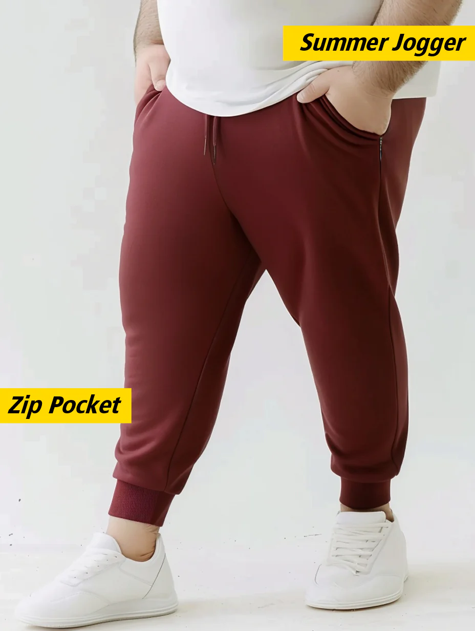 Solid Plus Size Jogger - Image 17