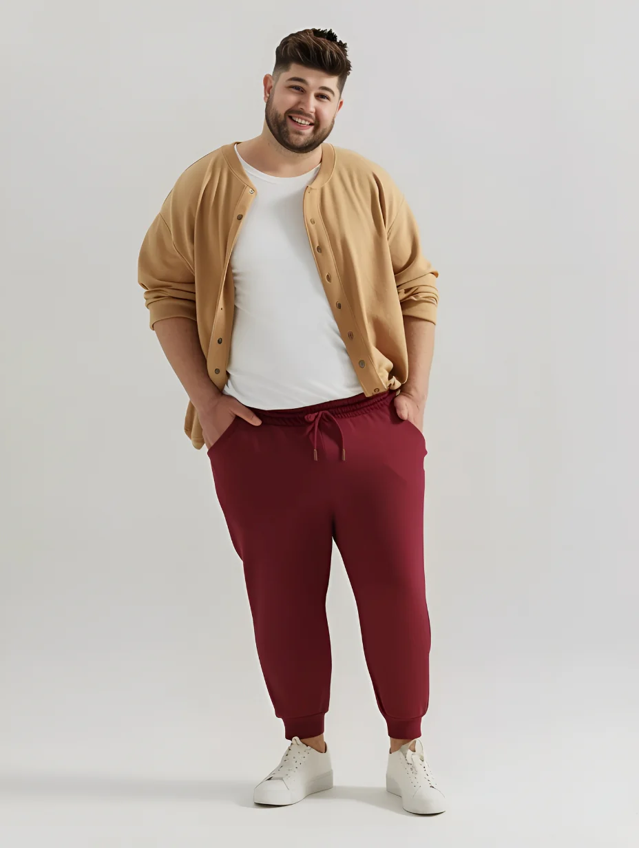 Solid Plus Size Jogger - Image 18