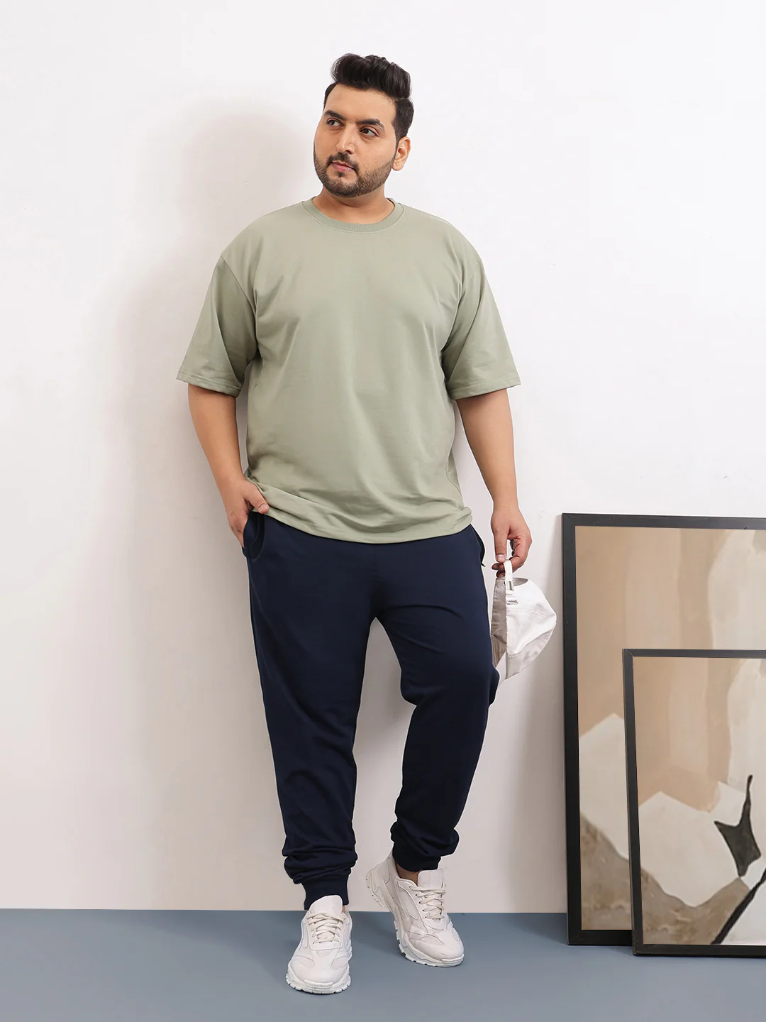 Solid Plus Size Jogger - Image 7