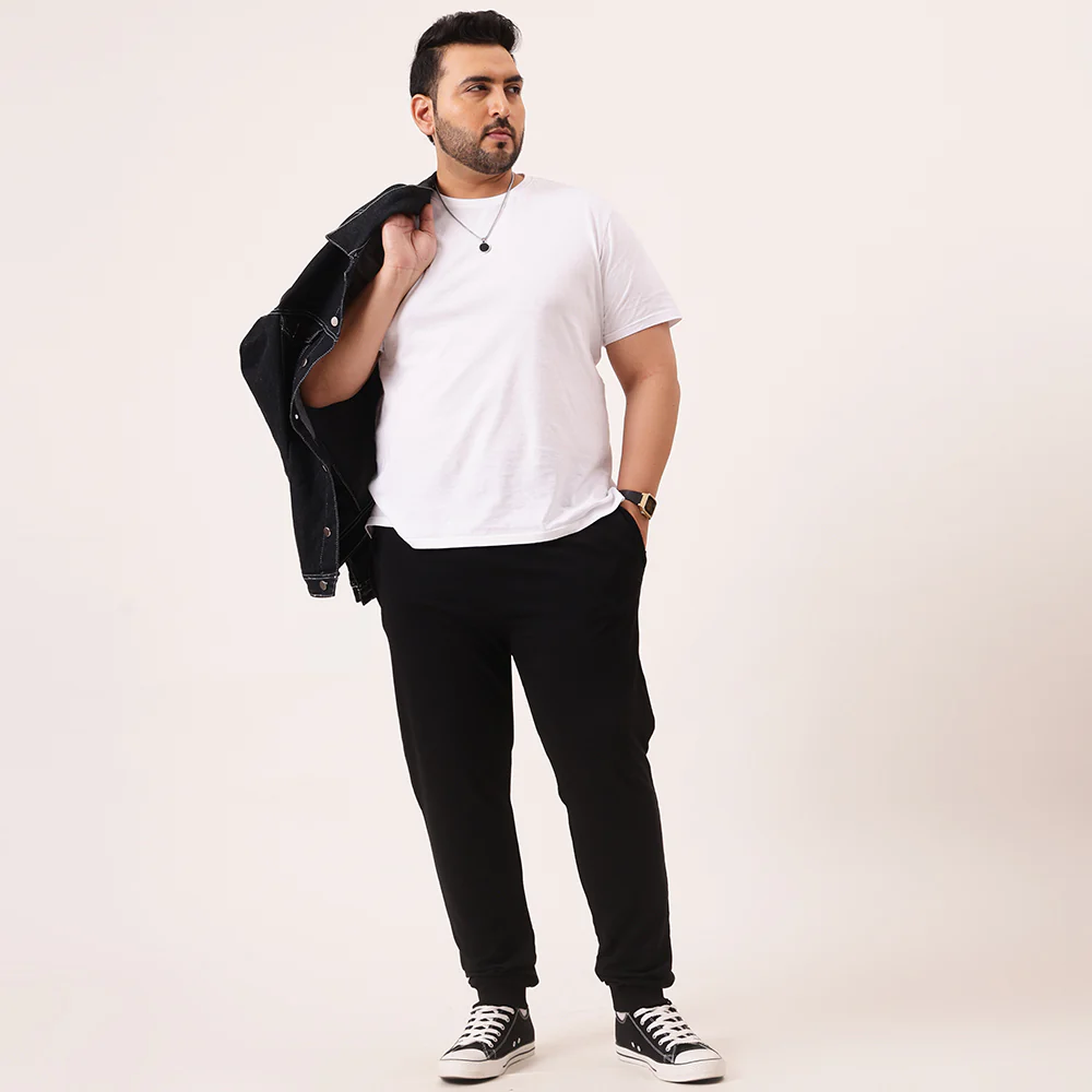 Solid Plus Size Jogger - Image 4