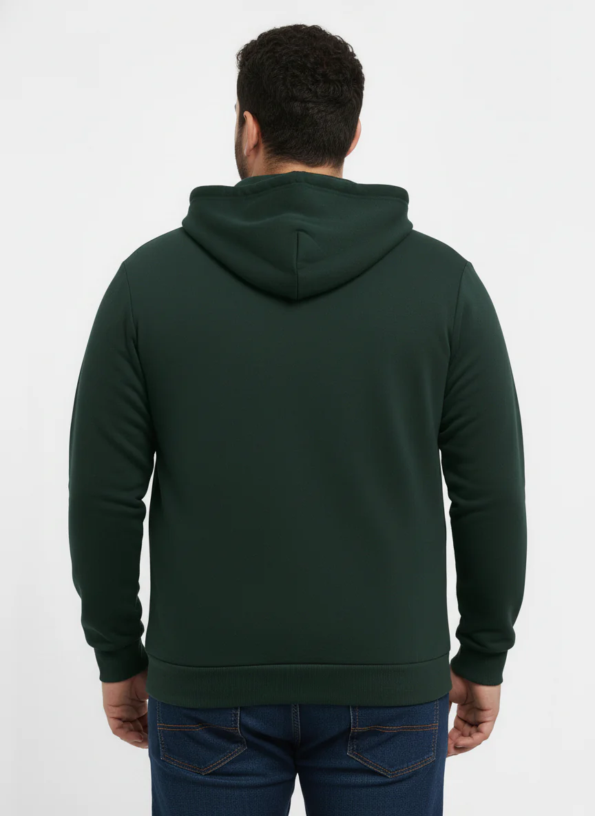Solid Zipper Hoodie Plus Size - Image 17