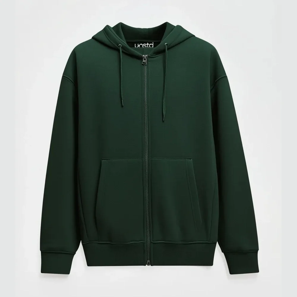 Solid Zipper Hoodie Plus Size - Image 17