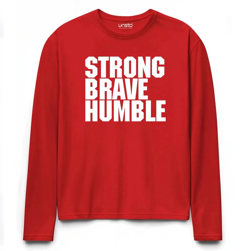 Strong Brave Humble Plus Size Full Sleeve T-shirt - Image 3