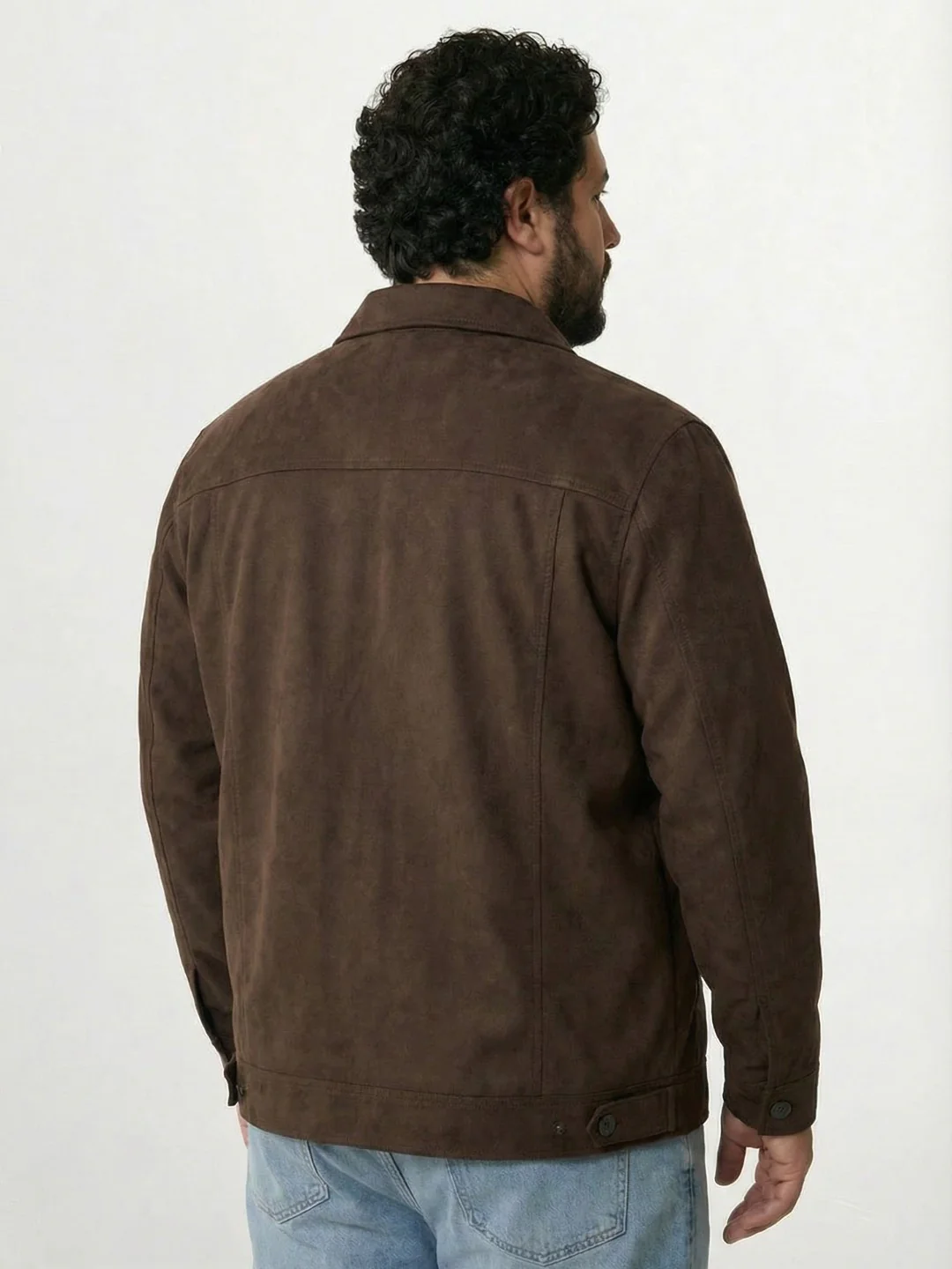 Plus Size Suede Jacket - Image 6