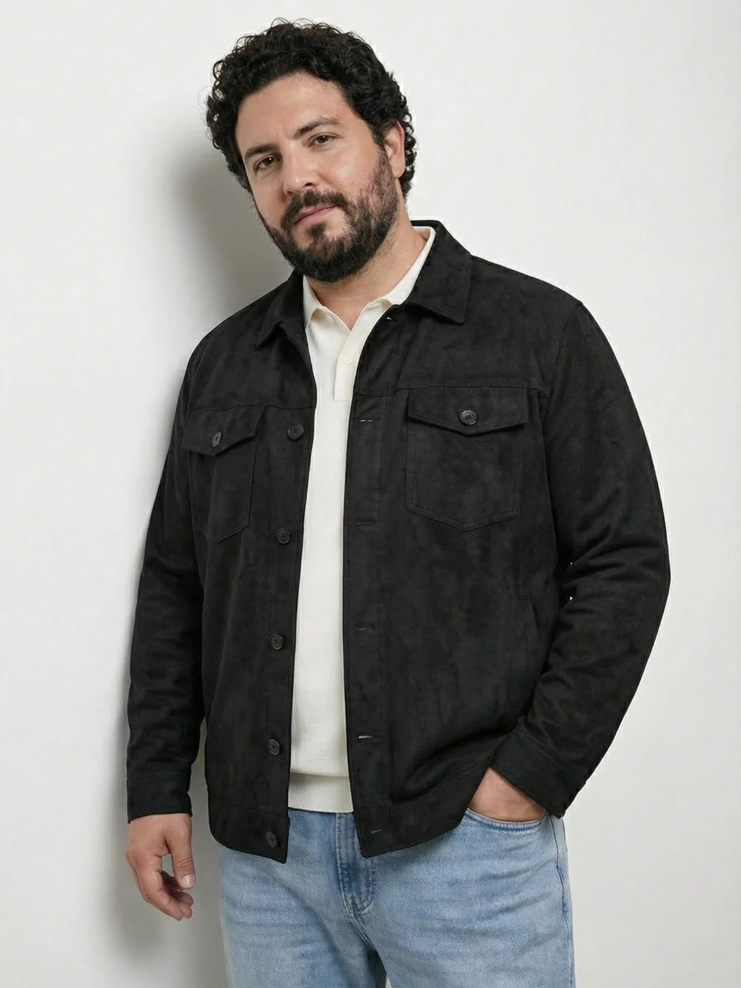 Plus Size Suede Jacket - Image 13