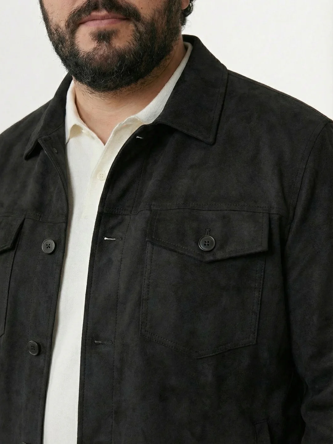 Plus Size Suede Jacket - Image 15