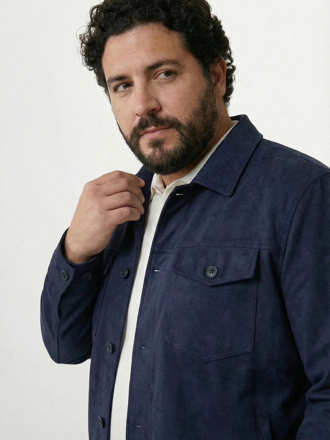 Plus Size Suede Jacket - Image 10