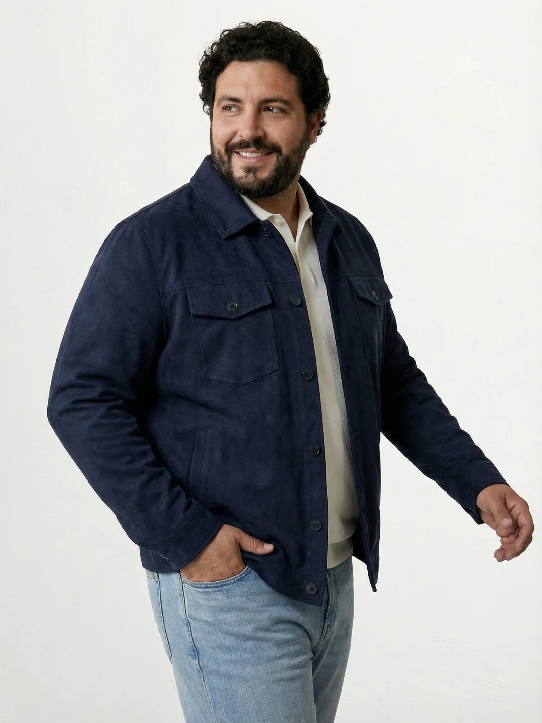 Plus Size Suede Jacket - Image 11