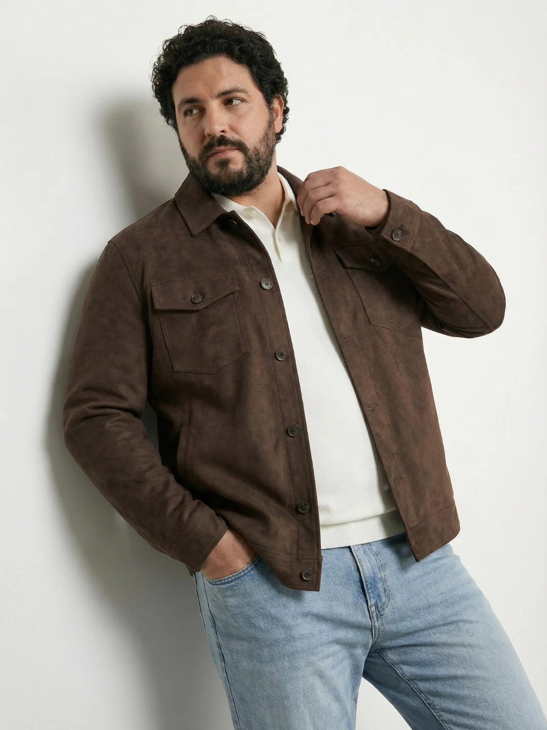 Plus Size Suede Jacket - Image 2