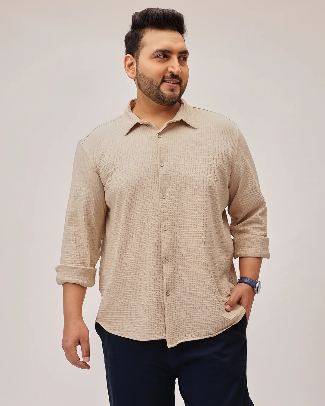Textured Plus Size Shirt - Image 16