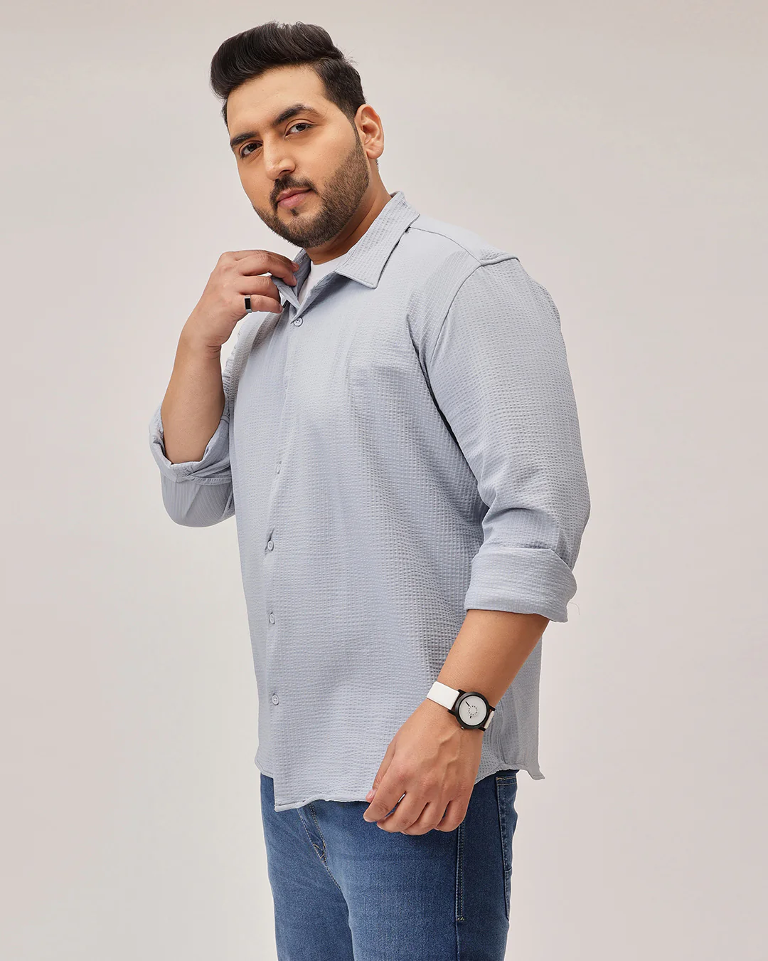 Textured Plus Size Shirt - Image 12