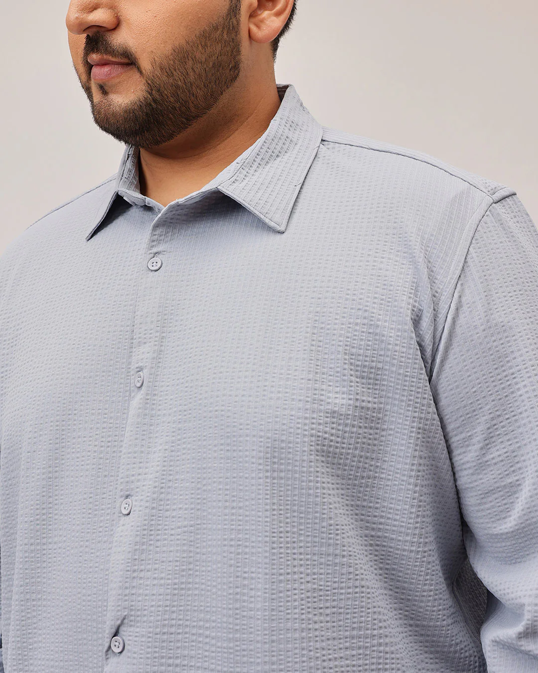 Textured Plus Size Shirt - Image 4