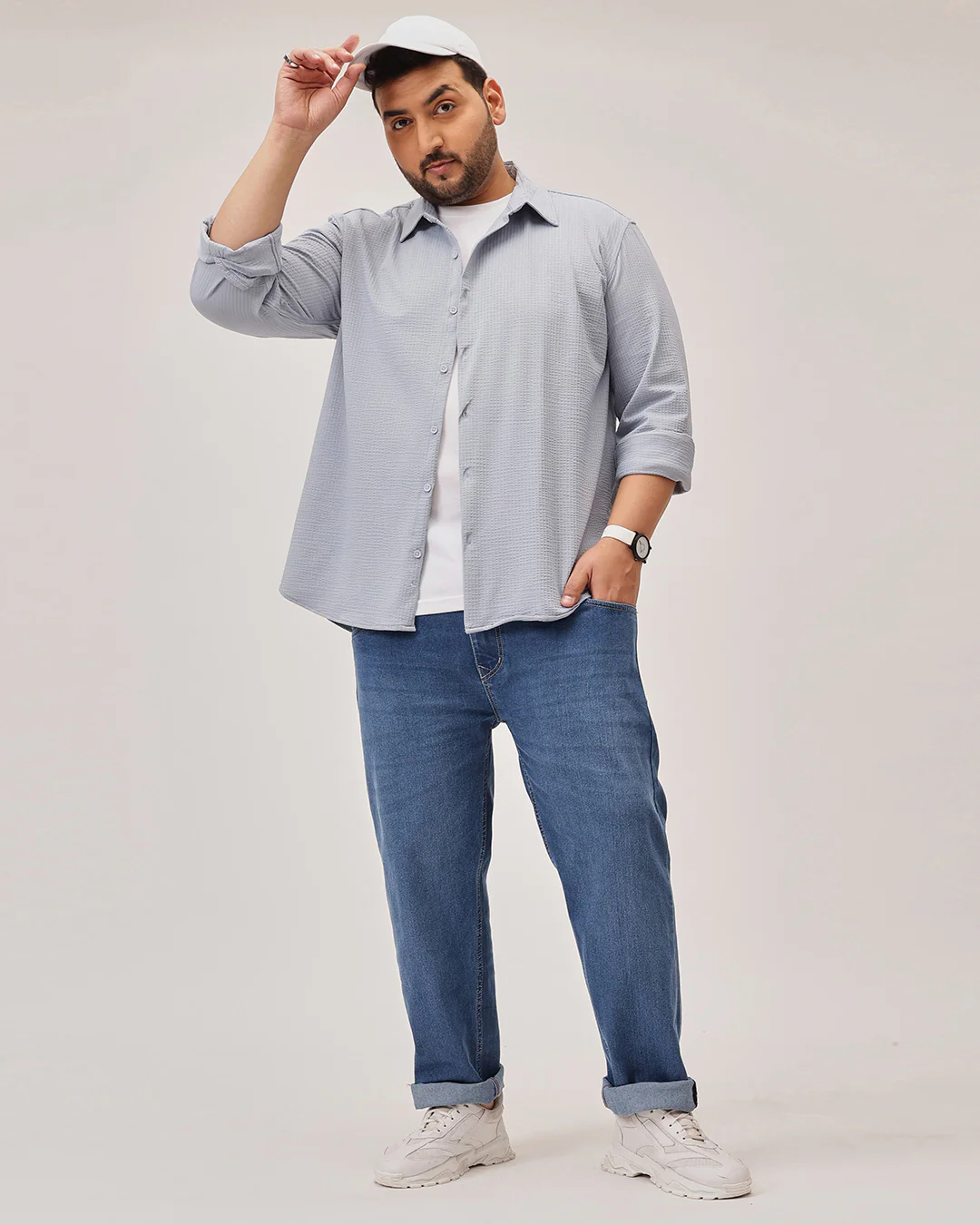 Textured Plus Size Shirt - Image 5