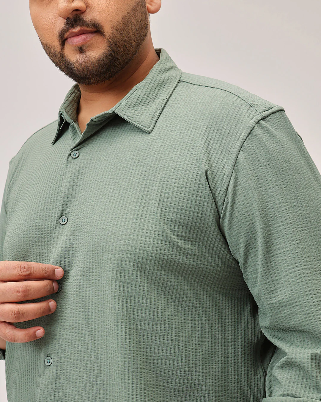 Textured Plus Size Shirt - Image 12