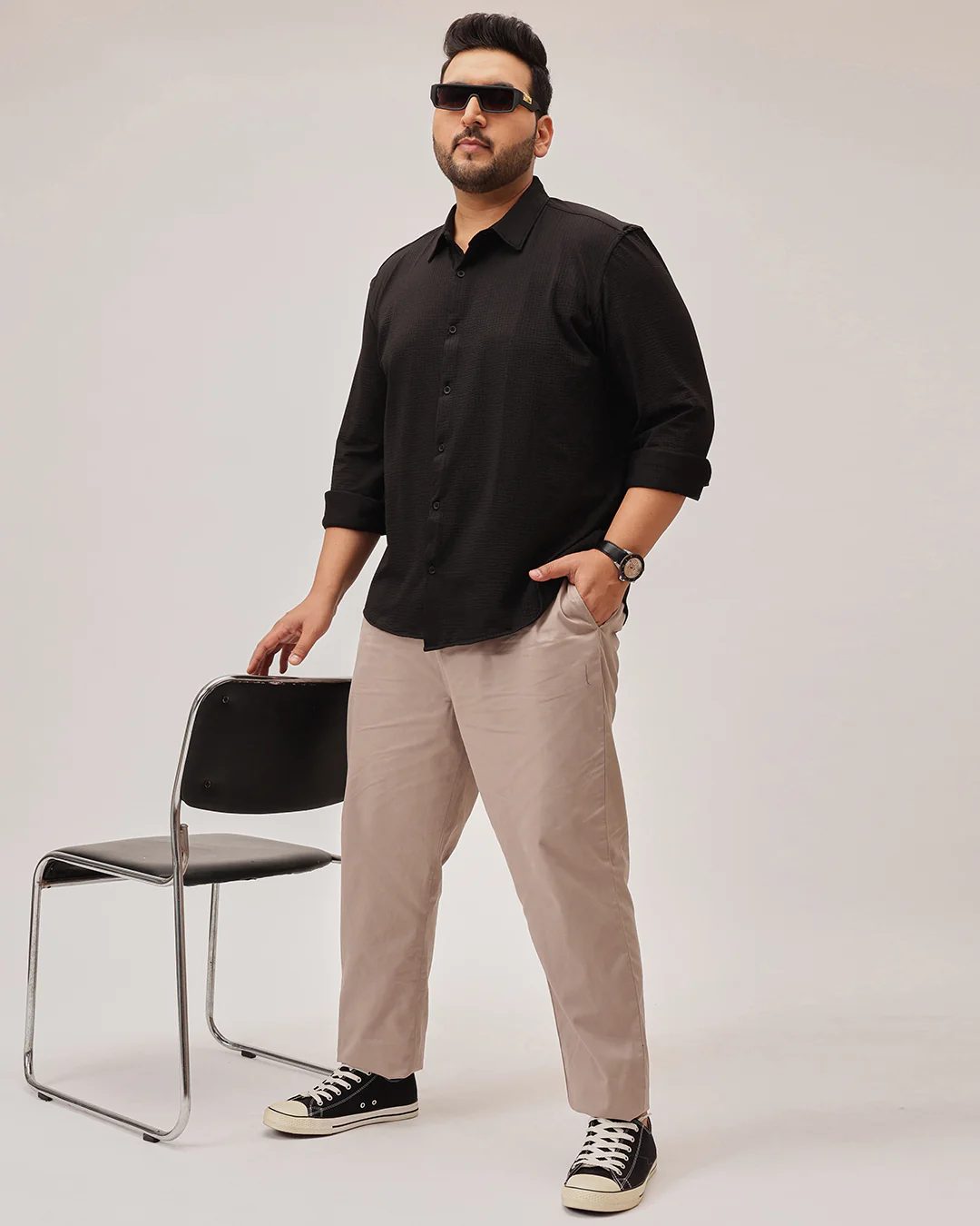 Textured Plus Size Shirt - Image 32