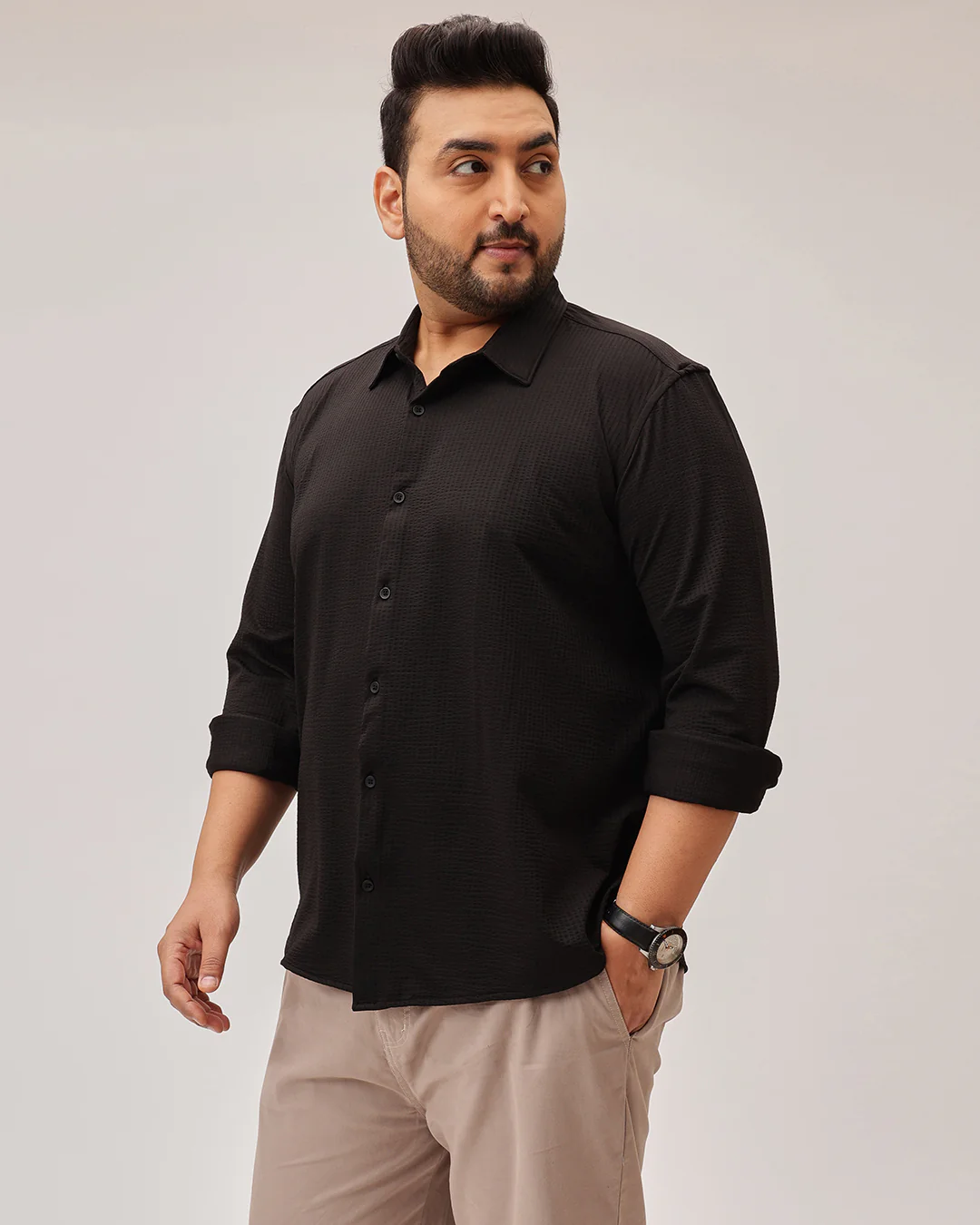 Textured Plus Size Shirt - Image 34