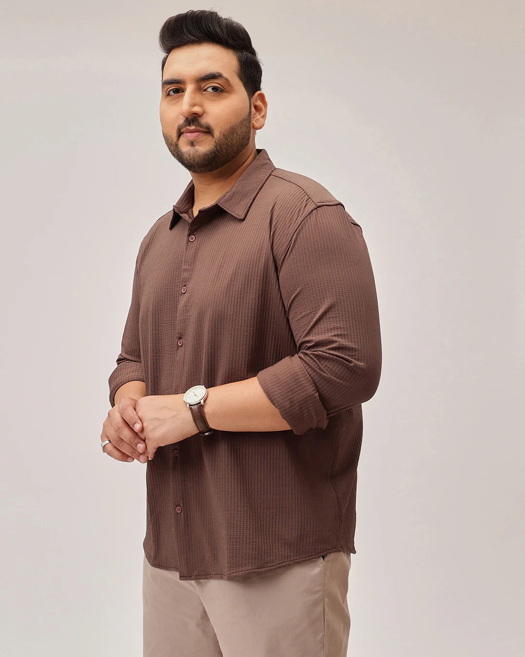 Textured Plus Size Shirt - Image 43
