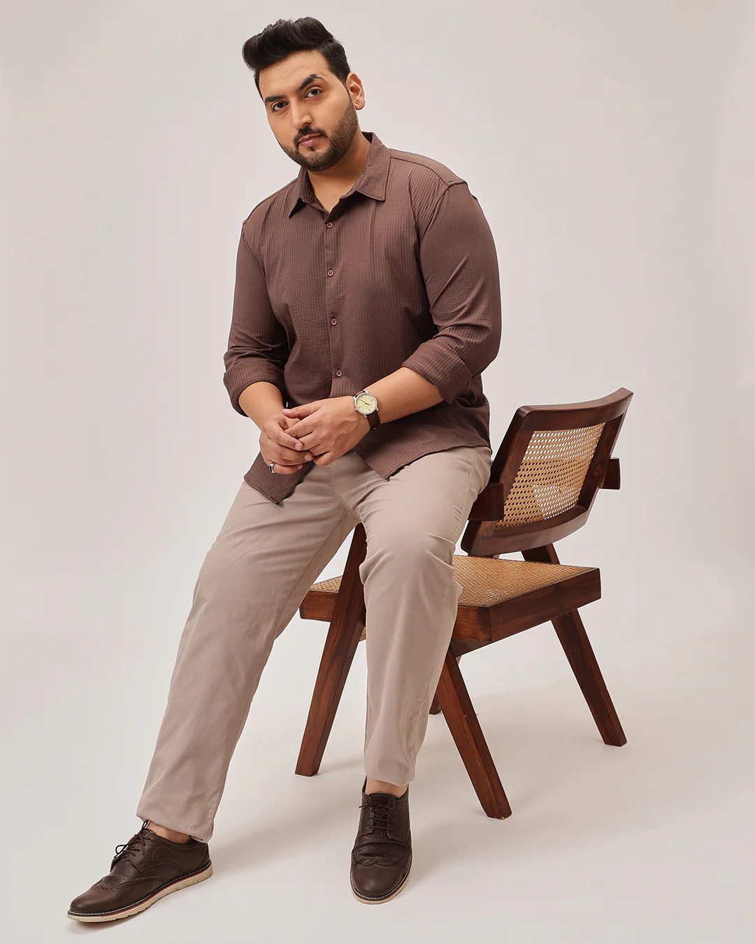 Textured Plus Size Shirt - Image 42