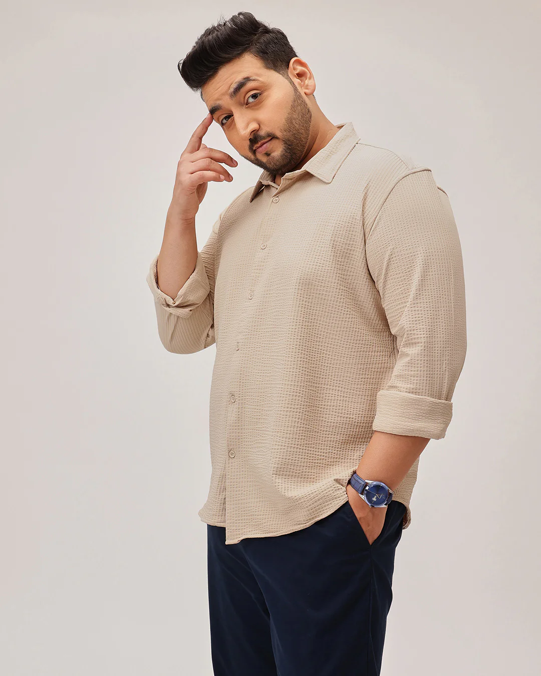 Textured Plus Size Shirt - Image 19