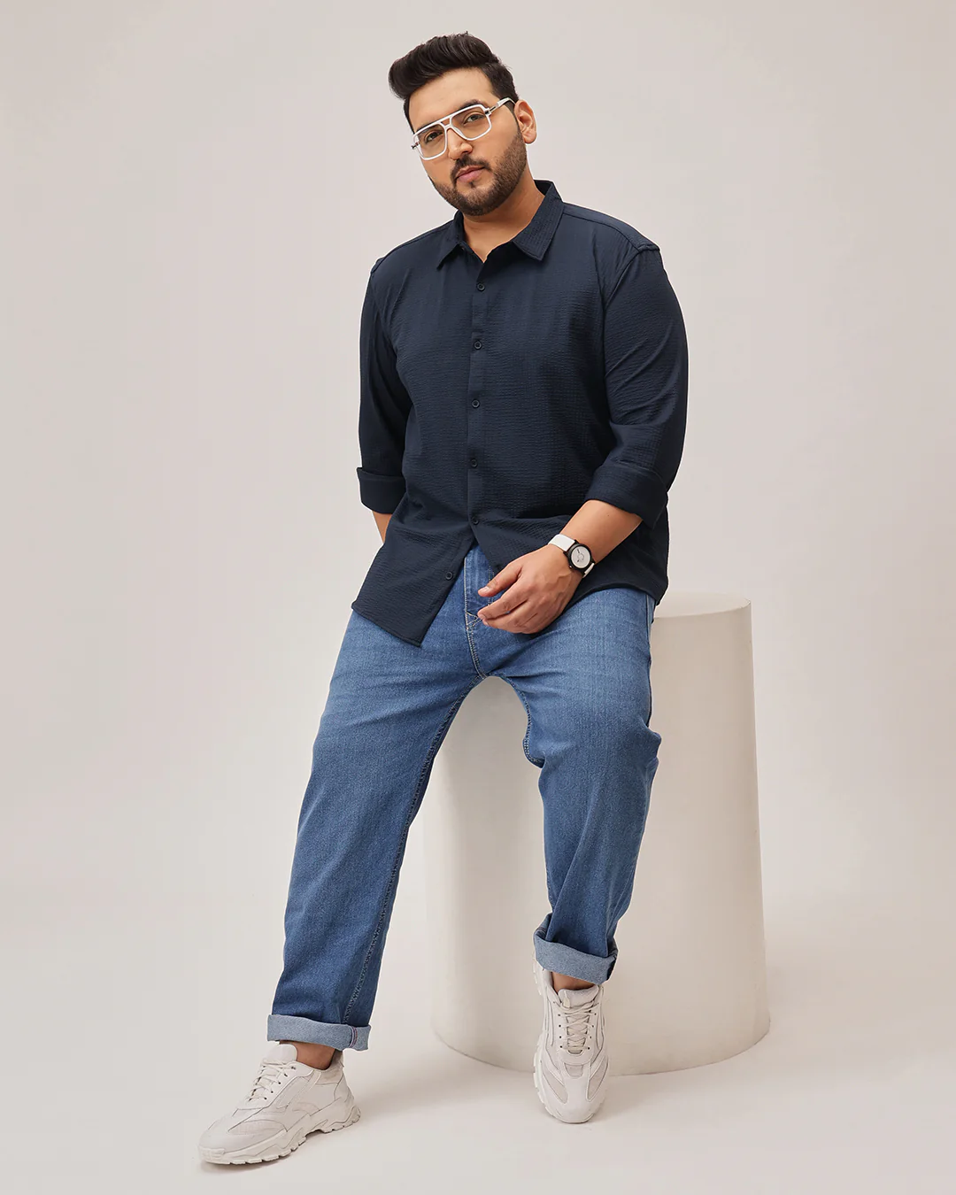 Textured Plus Size Shirt - Image 28