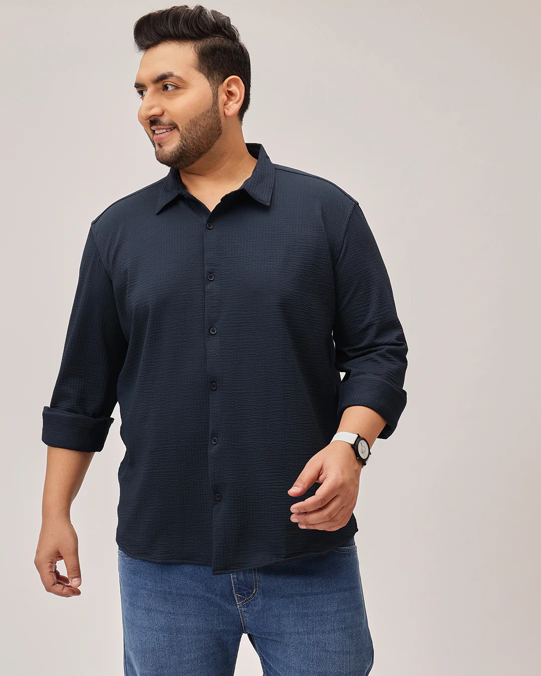 Textured Plus Size Shirt - Image 30