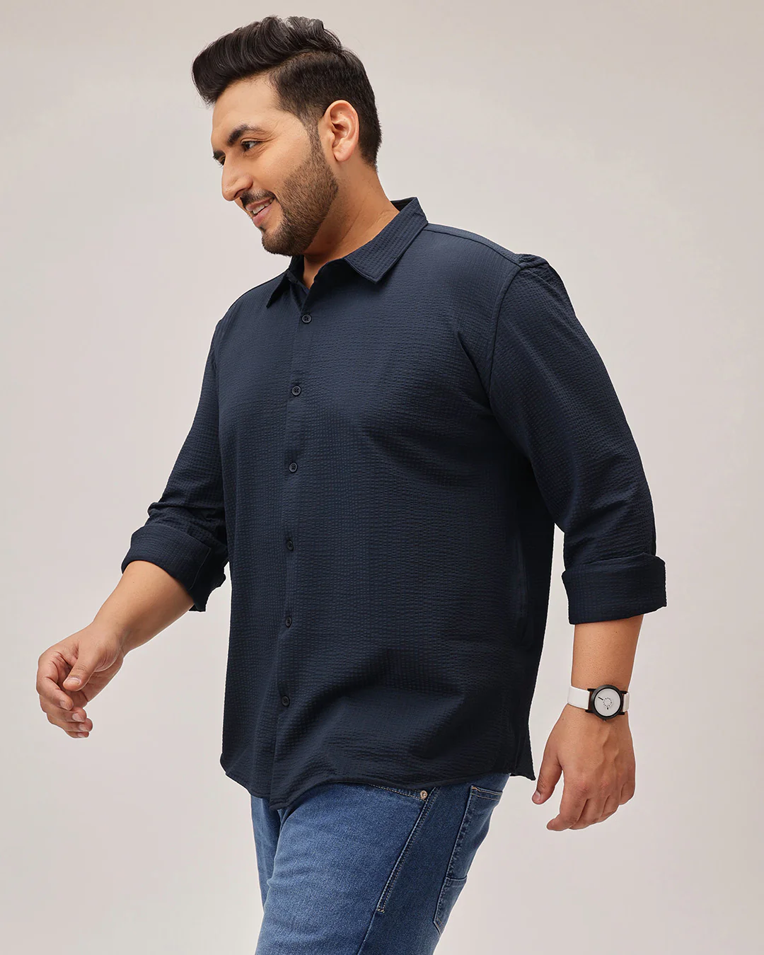 Textured Plus Size Shirt - Image 29