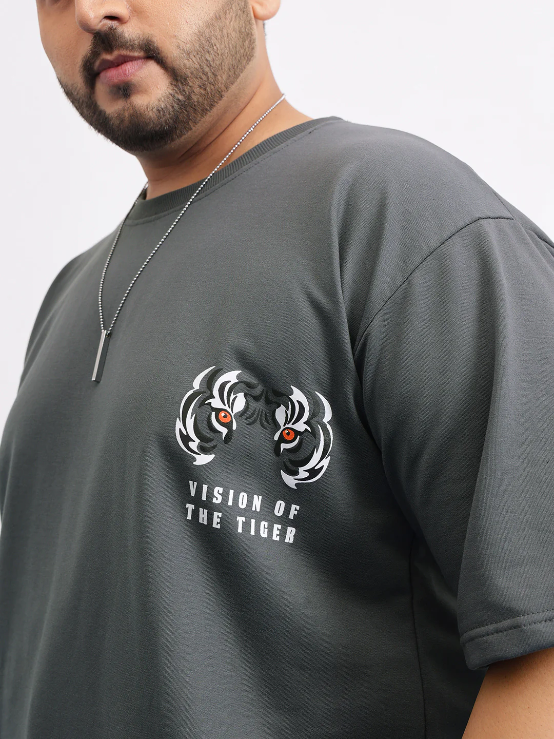 Vision of the Tiger Plus Size Drop Shoulder T-shirt - Image 3