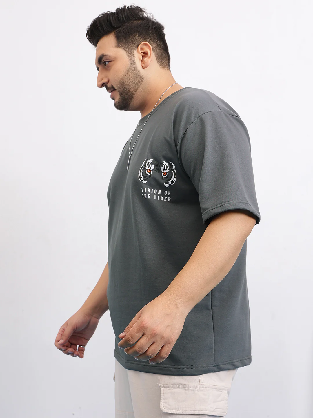 Vision of the Tiger Plus Size Drop Shoulder T-shirt - Image 6