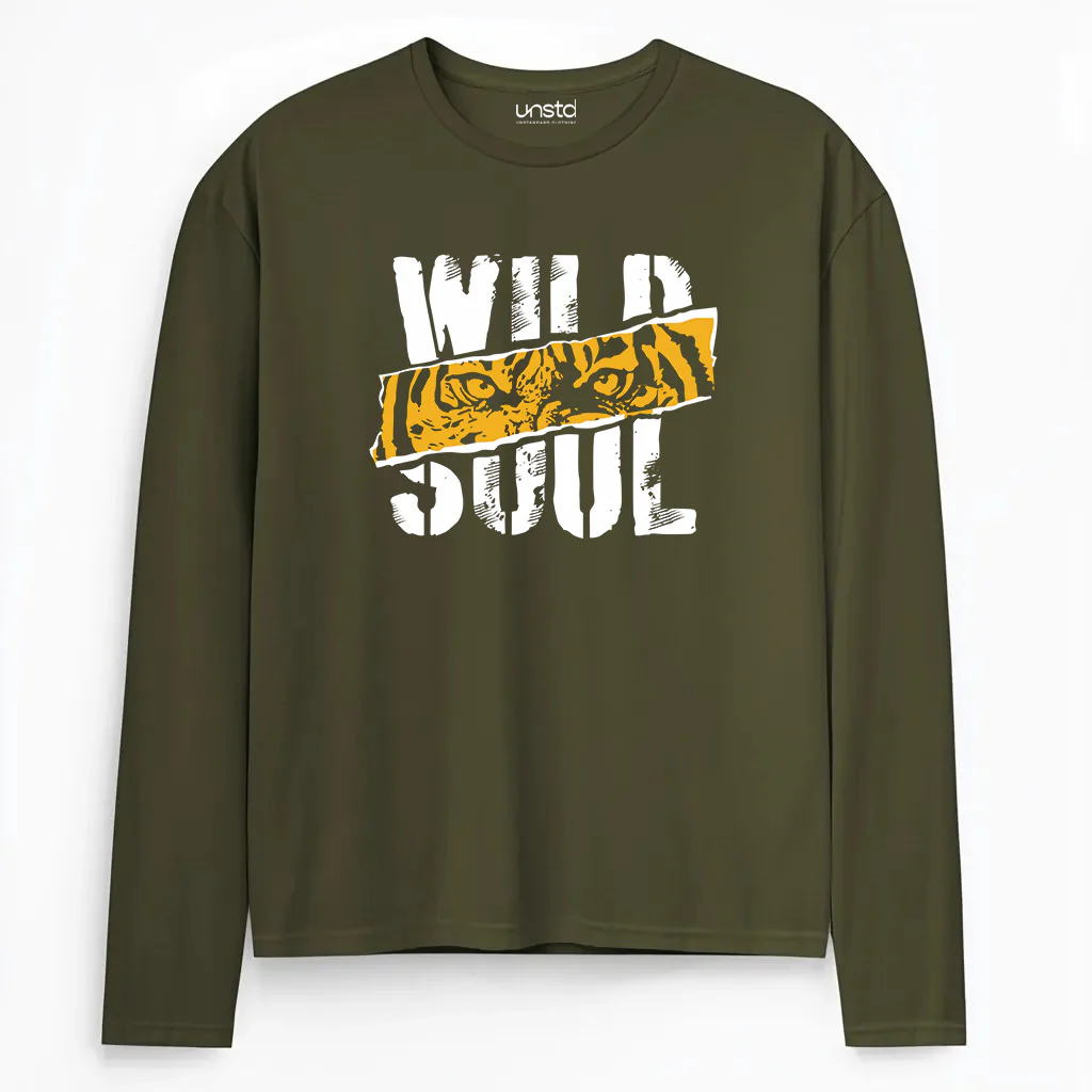 Wild Tiger Plus Size Full Sleeve T-shirt - Image 4
