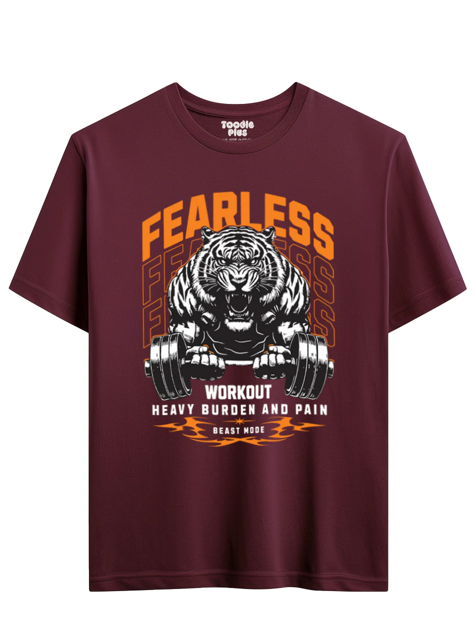 Workout Tiger Plus Size T-Shirt - Image 2