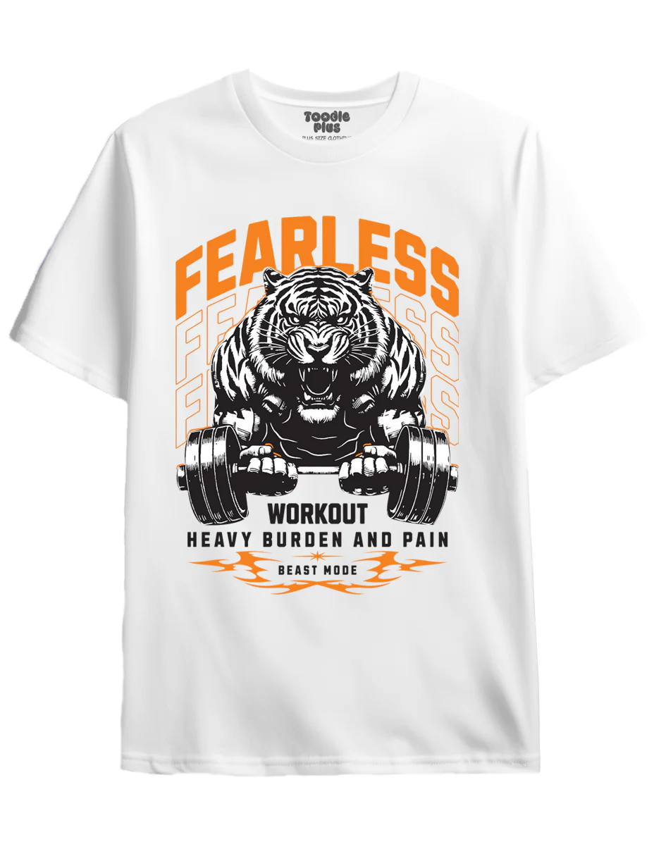 Workout Tiger Plus Size T-Shirt - Image 3