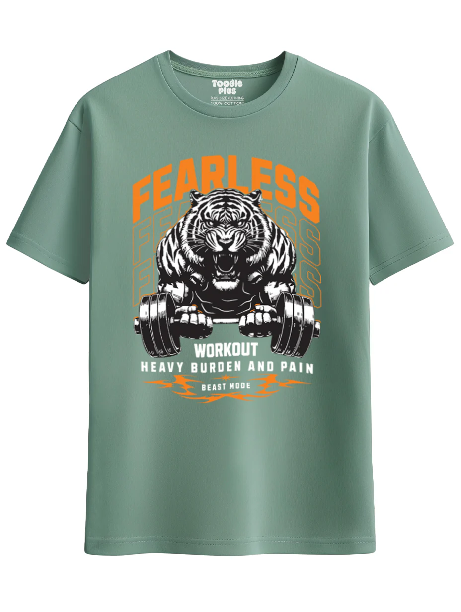 Workout Tiger Plus Size T-Shirt - Image 8