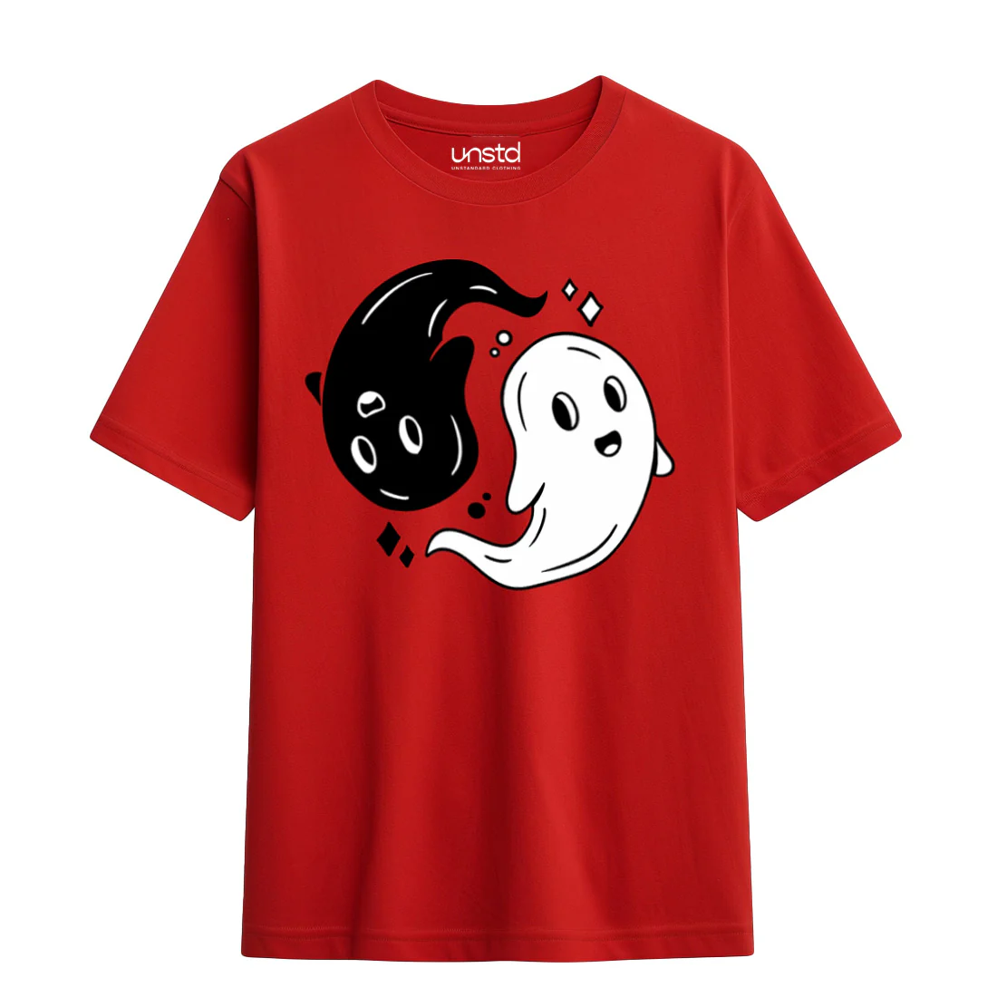 Ying yang ghosts Unisex T-Shirt - Image 2