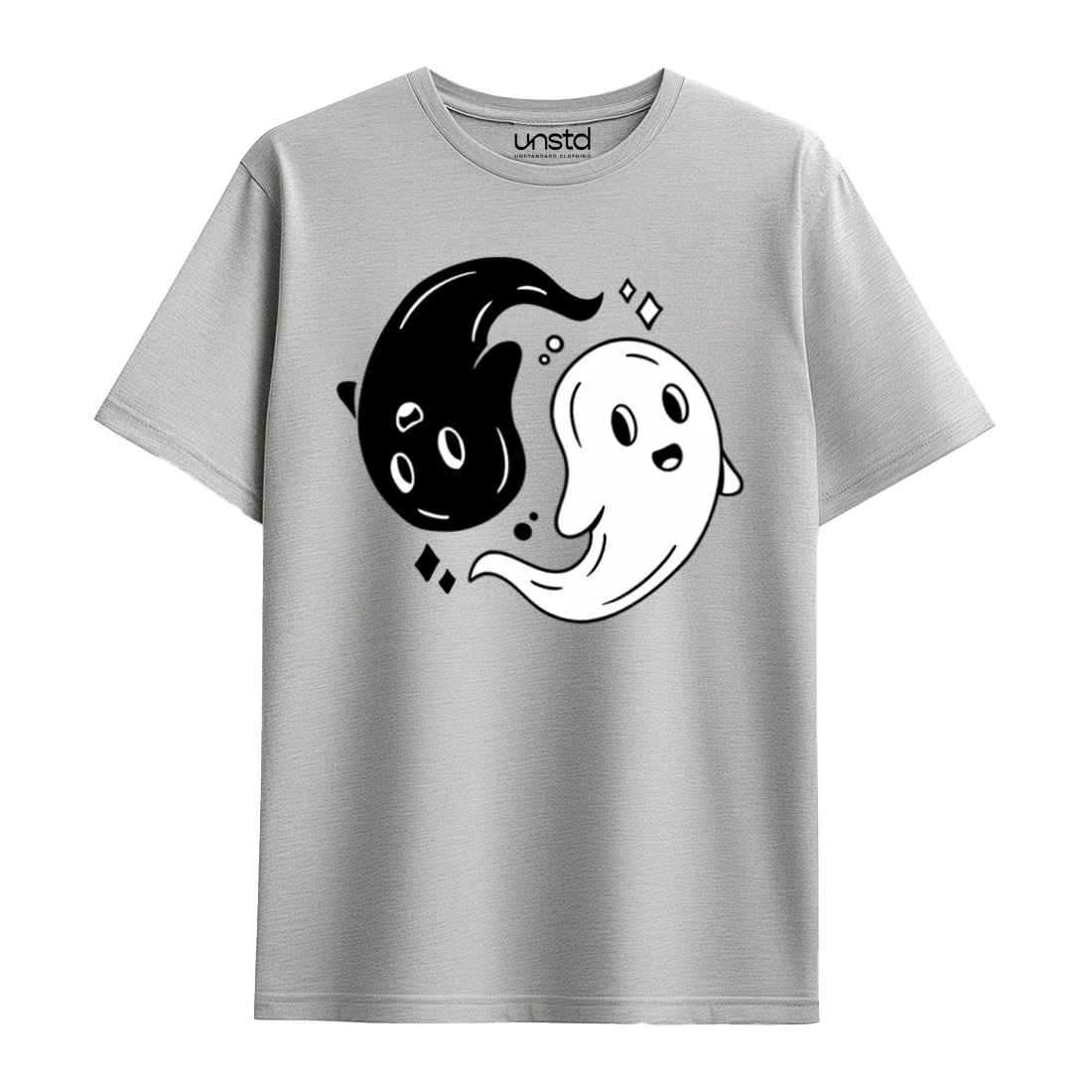 Ying yang ghosts Unisex T-Shirt - Image 4