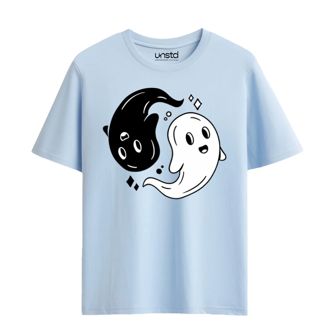 Ying yang ghosts Unisex T-Shirt - Image 5