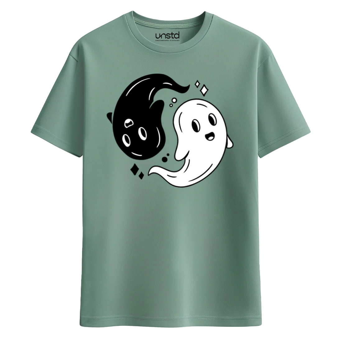 Ying yang ghosts Unisex T-Shirt - Image 6